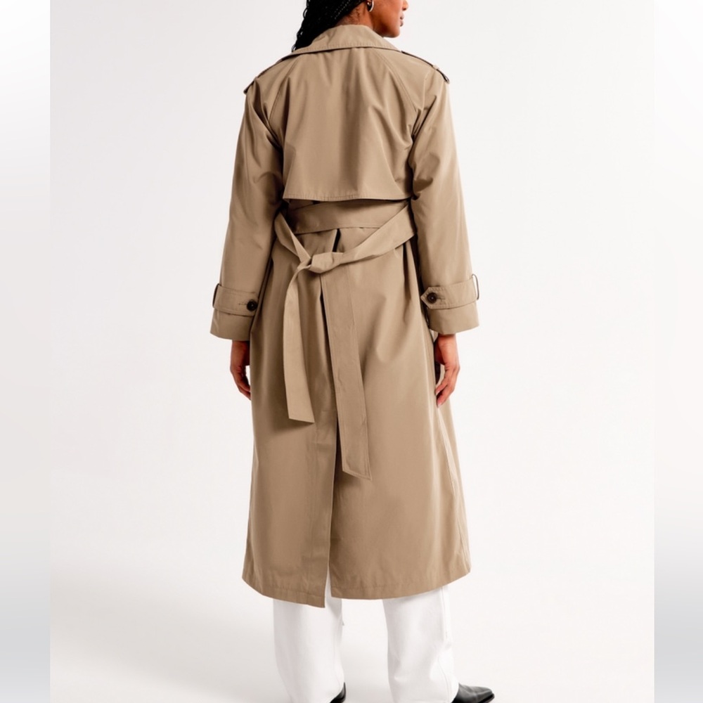Abercrombie & Fitch Tan oversized Trench Coat - Picture 5 of 7